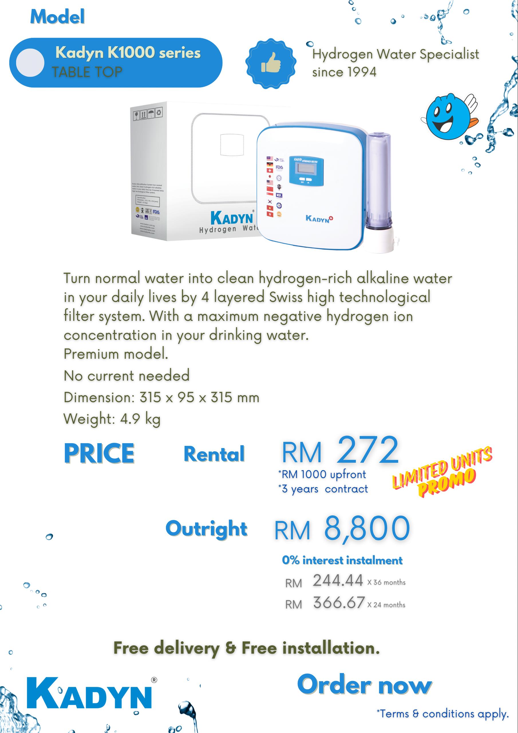 Hydrogen water system
